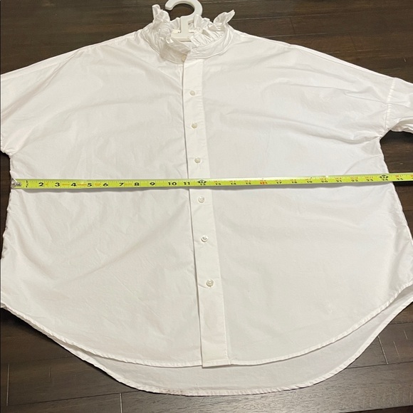 Alex Mill White Ruffle Collar Blouse - Picture 9 of 12